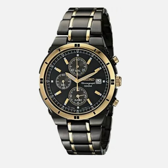 T&T Three Lucky Ring Halskette Aus Edelstahl – Schwarz-silbernes Unisex-Pendant